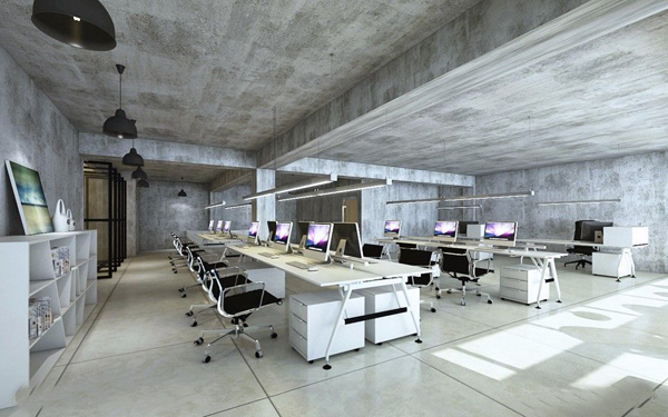 工業風辦公室裝修效果